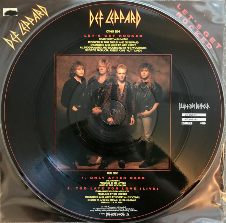 Def Leppard – “Let’s Get Rocked” – 12″ Picture Disc – 2 Loud 2 Old Music