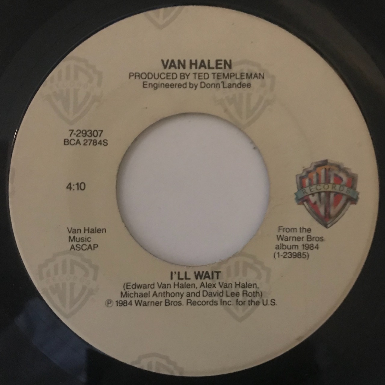 Van Halen – “I’ll Wait” (1984) – 45 Single – 2 Loud 2 Old Music