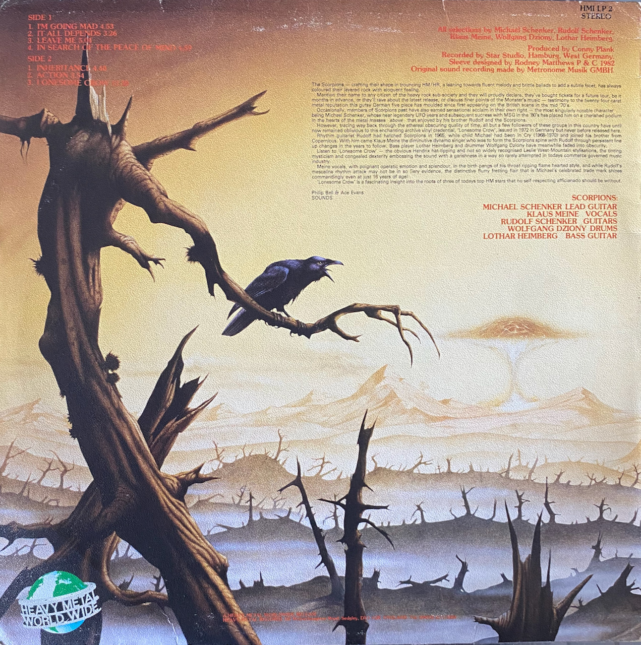 LONESOME CROW/ SCORPIONS 日本盤 Scorpions – 'Lonesome Crow' (1972