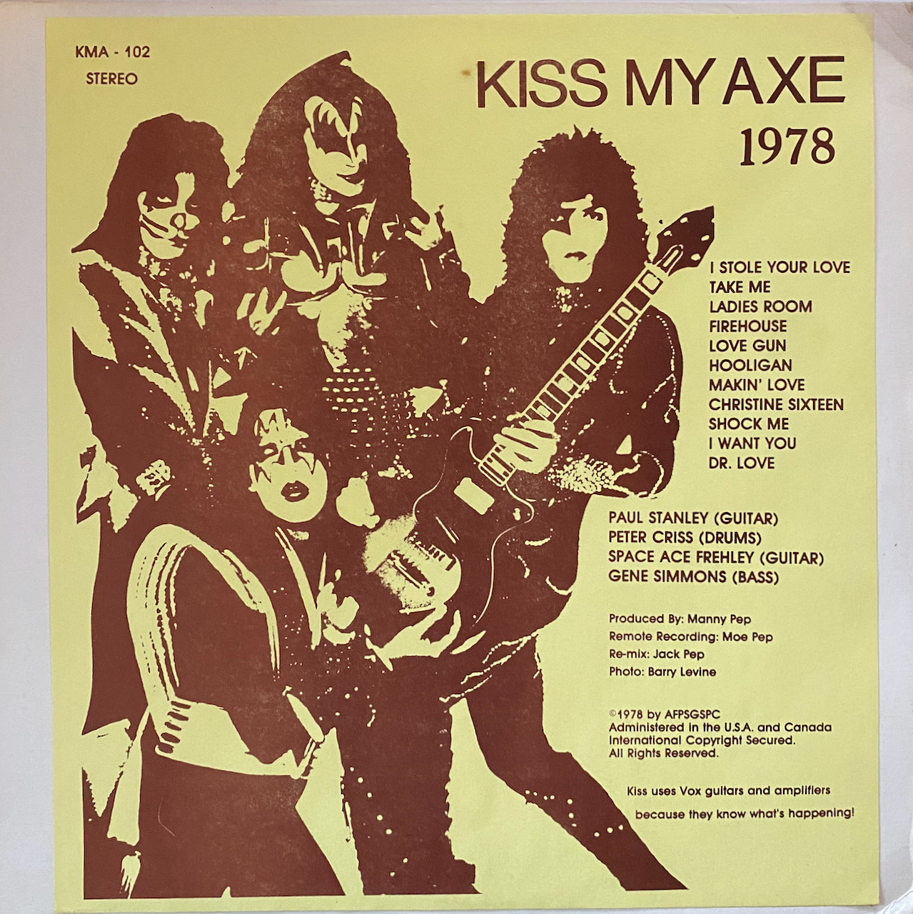 最終値下げ【貴重音源レコード】KISS/Kiss My Axe 1978 キッス｜CD  