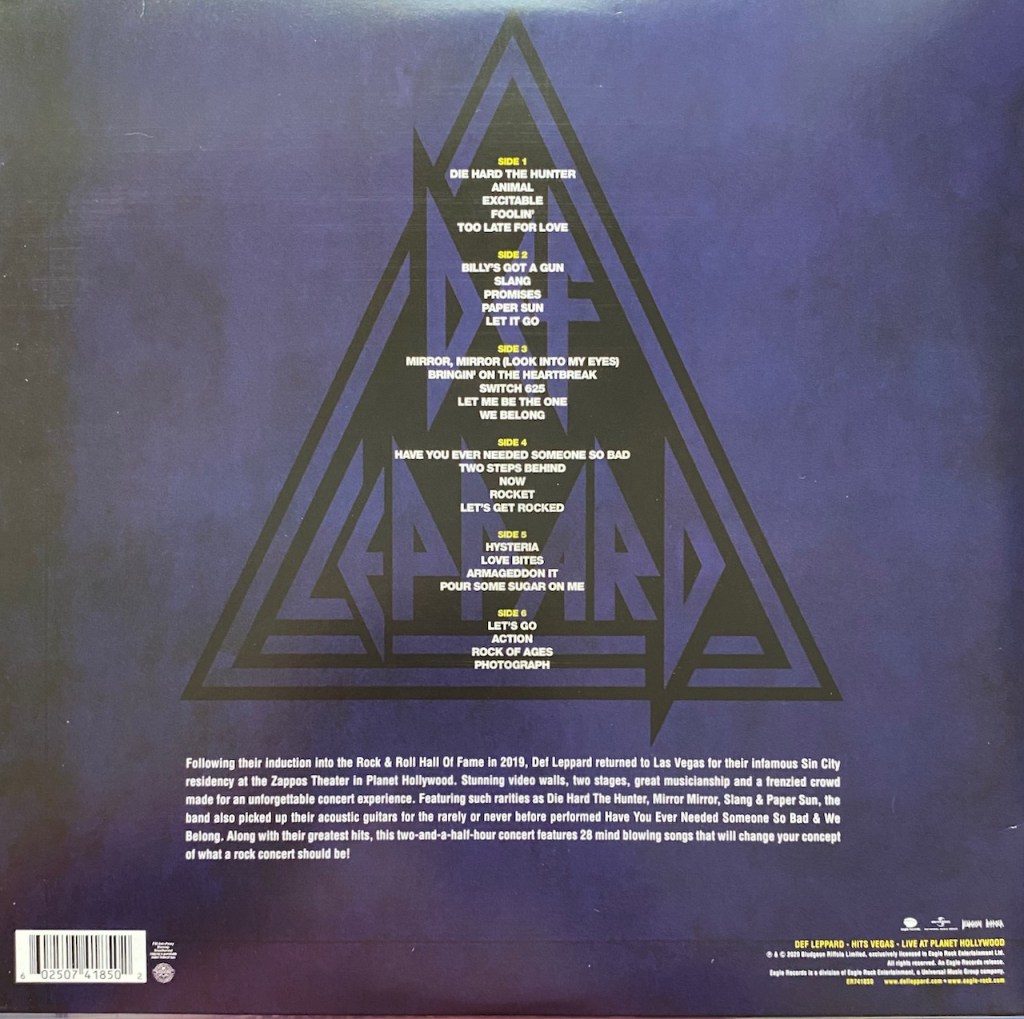 Def Leppard – ‘Hits Vegas: Live at Planet Hollywood’ (2020) – Album ...